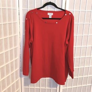 Carmen Woman’s Red Sweater Long Sleeve 3X